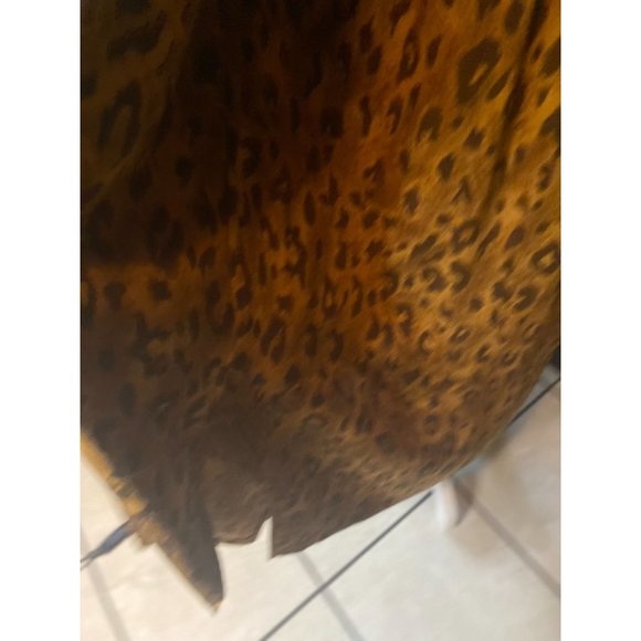 Stunning Vintage 70s Cheetah Print Dress 100% Silk by Robbie Bee - Picture 7 of 11